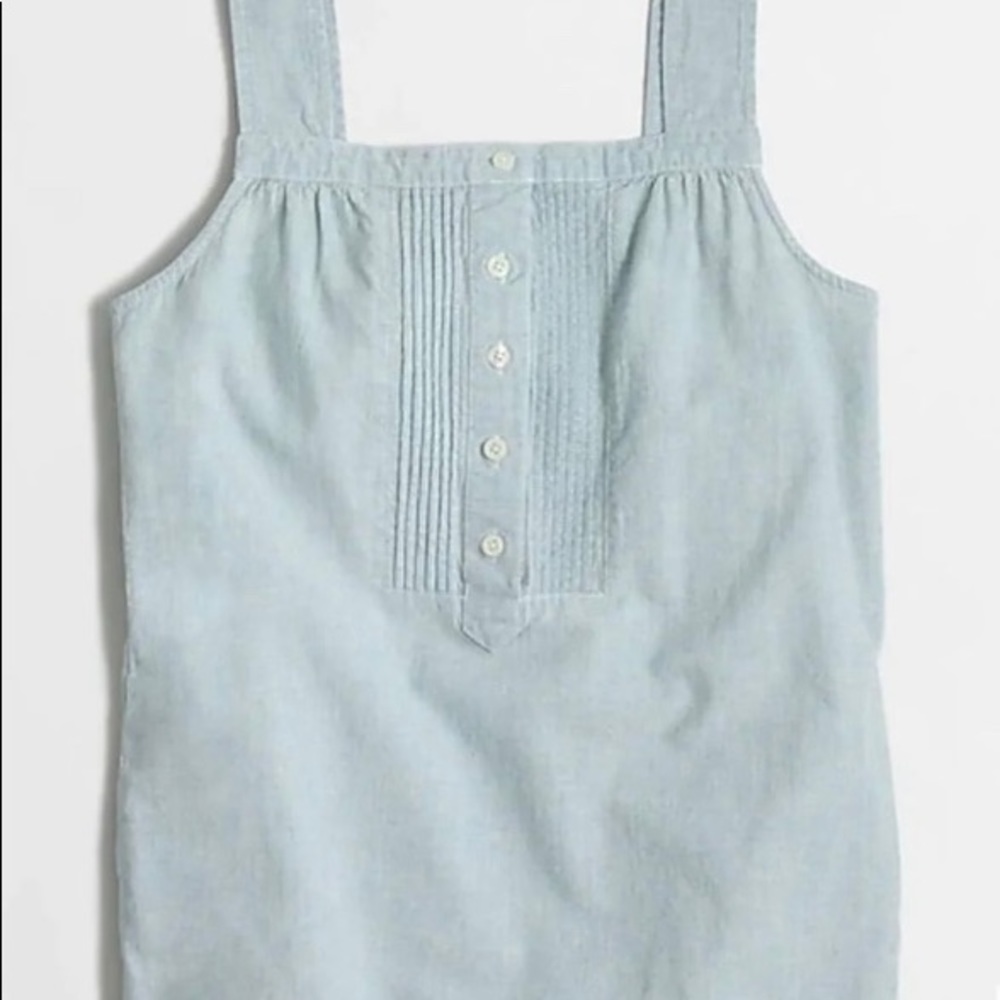 J.Crew Factory Denim Chambray Button Tank/ Cami
